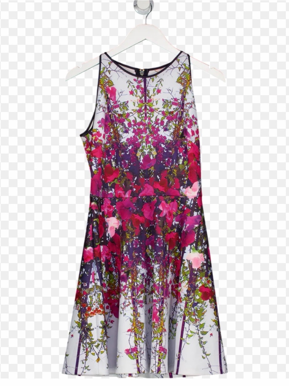 Ted Baker Floral Midi Dress in Pink and Purple